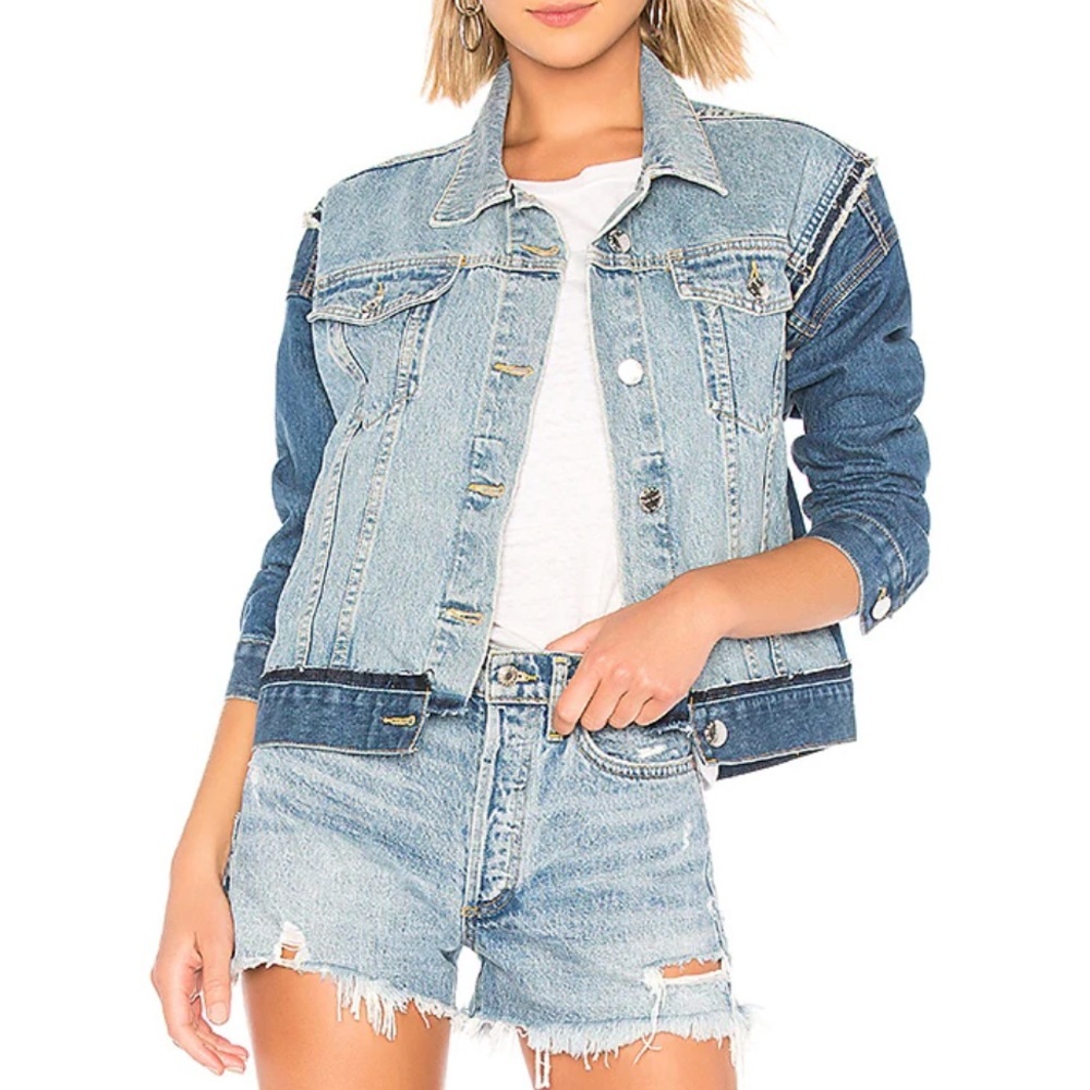 Current/Elliott Carina Two Tone Denim Jacket​
